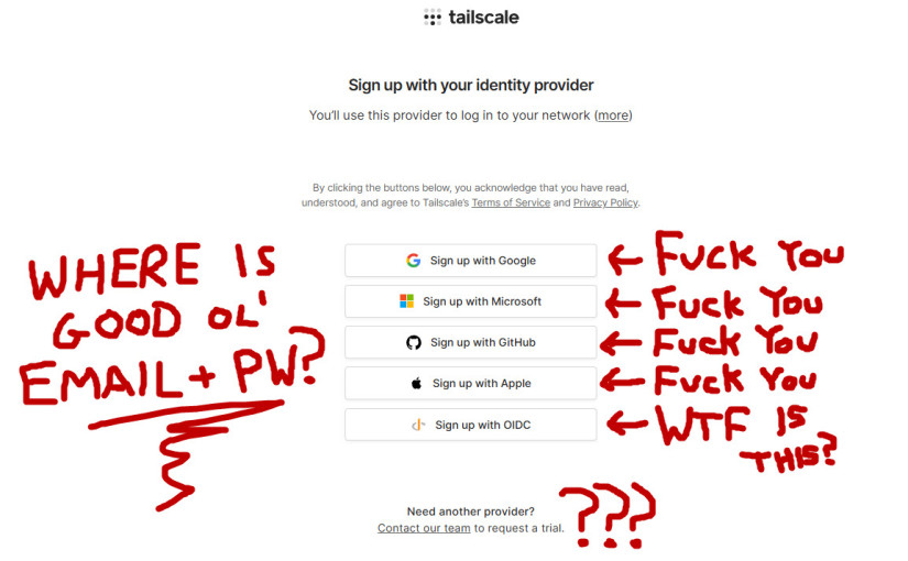 Tailscale login is retarded